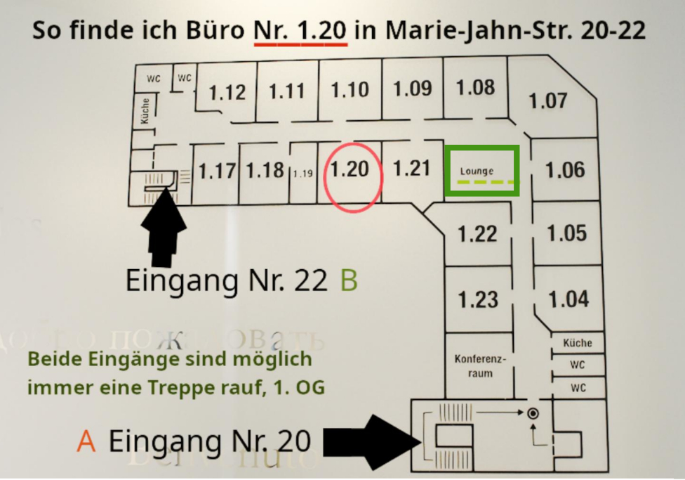 Lageplan der Büros